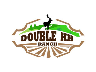 Double HH Ranch logo design by bayudesain88