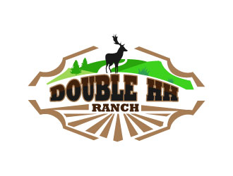 Double HH Ranch logo design by bayudesain88