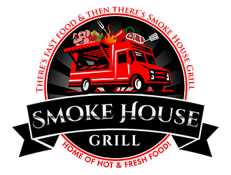 Smoke House Grill logo design by 3Dlogos