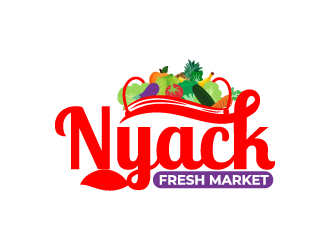 nyack fresh market logo design by yans