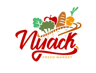 nyack fresh market logo design by sanworks