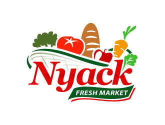 nyack fresh market logo design by sanworks