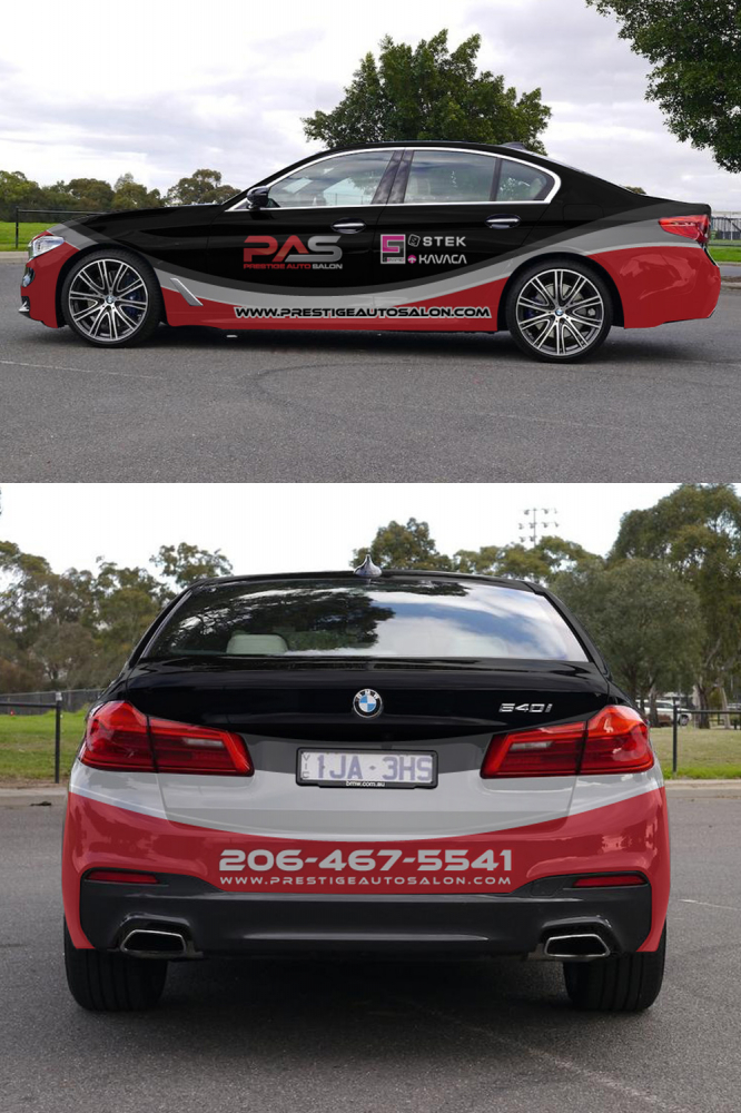 Prestige Auto Salon logo design by Gelotine