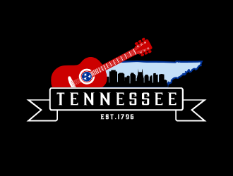 Nashville Music Guide back of T  logo design by nona