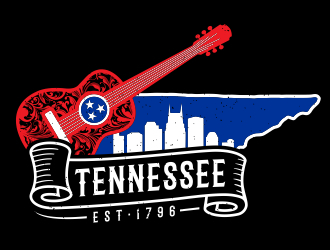 Nashville Music Guide back of T  logo design by aura