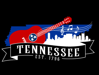 Nashville Music Guide back of T  logo design by jaize