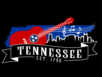 Nashville Music Guide back of T  logo design by jaize