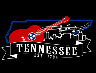 Nashville Music Guide back of T  logo design by jaize
