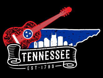 Nashville Music Guide back of T  logo design by aura