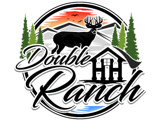 Double HH Ranch logo design by LucidSketch