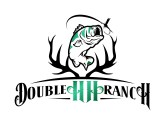 Double HH Ranch logo design by Gwerth