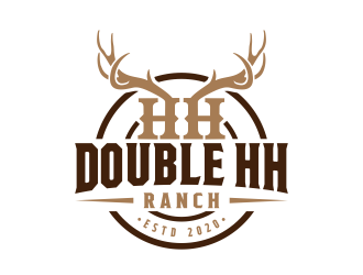 Double HH Ranch logo design by jm77788