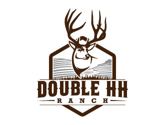Double HH Ranch logo design by daywalker