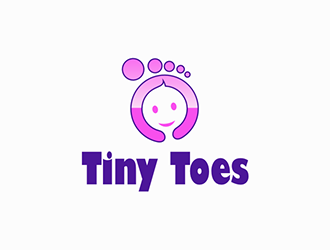 Tiny Toes logo design by DuckOn