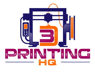 3D Printing HQ logo design by DreamLogoDesign