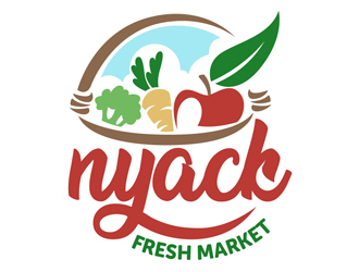 nyack fresh market logo design by DreamLogoDesign