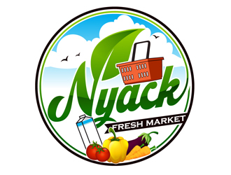 nyack fresh market logo design by DreamLogoDesign
