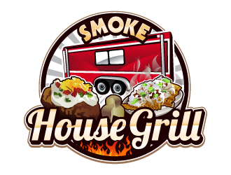 Smoke House Grill logo design by LucidSketch