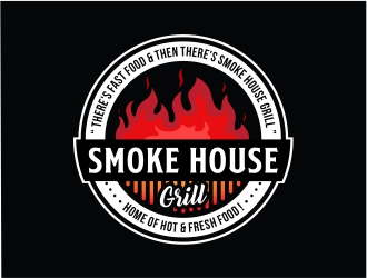 Smoke House Grill logo design by Mardhi