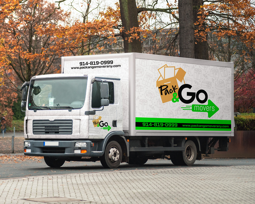 Pack & Go Movers  logo design by grea8design