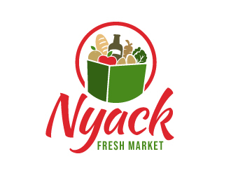 nyack fresh market logo design by akilis13