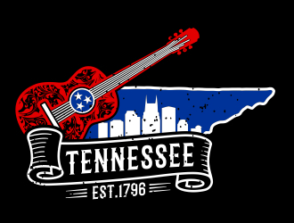 Nashville Music Guide back of T  logo design by aura