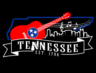Nashville Music Guide back of T  logo design by jaize