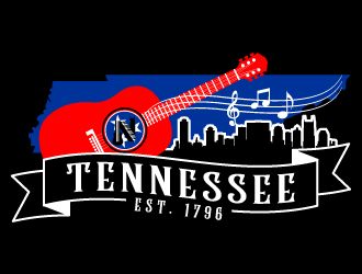 Nashville Music Guide back of T  logo design by jaize