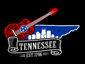 Nashville Music Guide back of T  logo design by aura