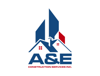 A&E Construction Services Inc. logo design by GassPoll