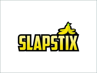 SlapStix logo design by mykrograma