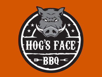 Hogs Face BBQ logo design by chad™
