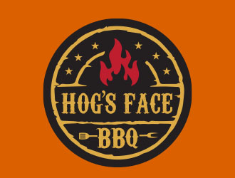 Hogs Face BBQ logo design by chad™