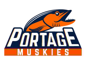 Portage Muskies logo design by Suvendu