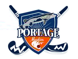 Portage Muskies logo design by Suvendu