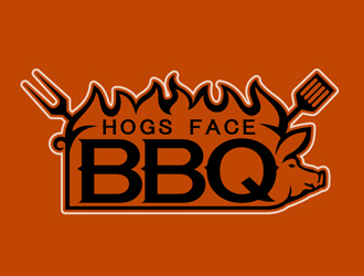 Hogs Face BBQ logo design by DreamLogoDesign
