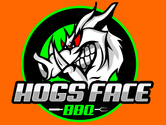 Hogs Face BBQ logo design by Suvendu