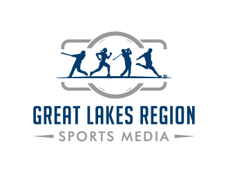 Great Lakes Region Sports Media logo design by akilis13
