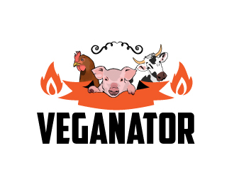VEGANATOR logo design by AamirKhan