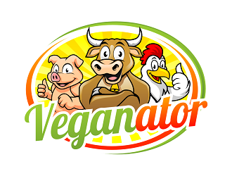 VEGANATOR logo design by haze