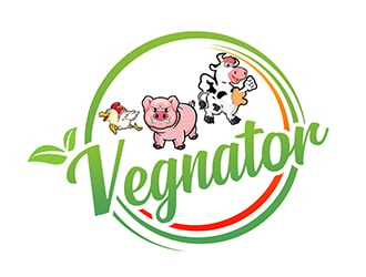 VEGANATOR logo design by PrimalGraphics