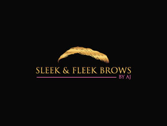 SLEEK & FLEEK   BROWS BY AJ logo design by aryamaity