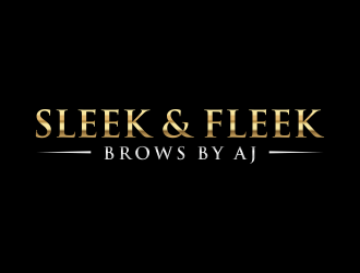SLEEK & FLEEK   BROWS BY AJ logo design by p0peye