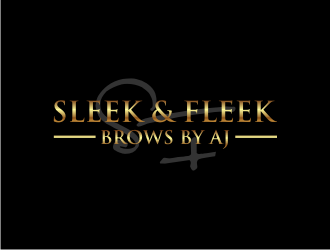 SLEEK & FLEEK   BROWS BY AJ logo design by hopee