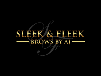 SLEEK & FLEEK   BROWS BY AJ logo design by hopee