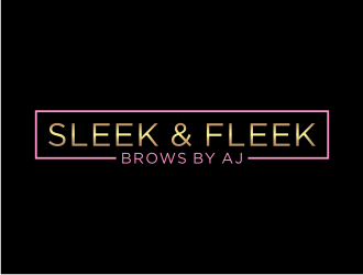 SLEEK & FLEEK   BROWS BY AJ logo design by johana
