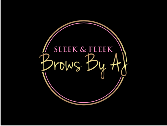 SLEEK & FLEEK   BROWS BY AJ logo design by johana