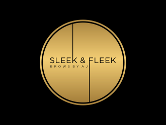 SLEEK & FLEEK   BROWS BY AJ logo design by christabel