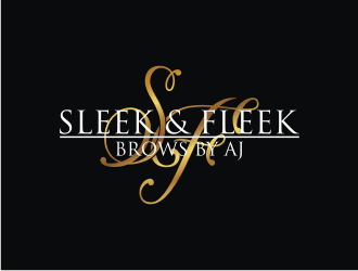 SLEEK & FLEEK   BROWS BY AJ logo design by wa_2