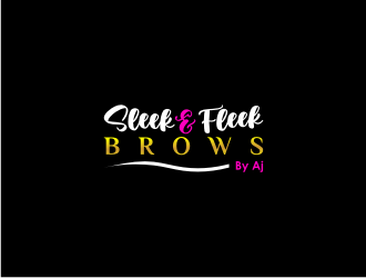 SLEEK & FLEEK   BROWS BY AJ logo design by peundeuyArt